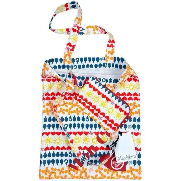 NEW MaxMara Mon Couer (My Heart) Limited Edition Tote, Multicolor - Picture 3 of 6